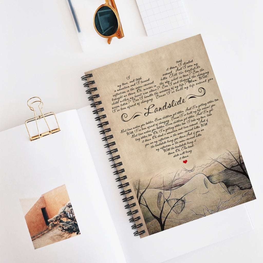 Spiral Notebook - Ruled Line Lyrics, Print, Favorite Life Becoming Album Gifts for Music Lover Gifts for Student on Birthday, Halloween