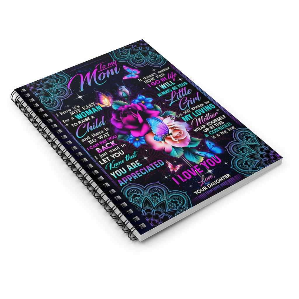 Spiral Notebook TO MY MOM BIG HUG AND LOVE FROM DAUGHTER-gigapixel