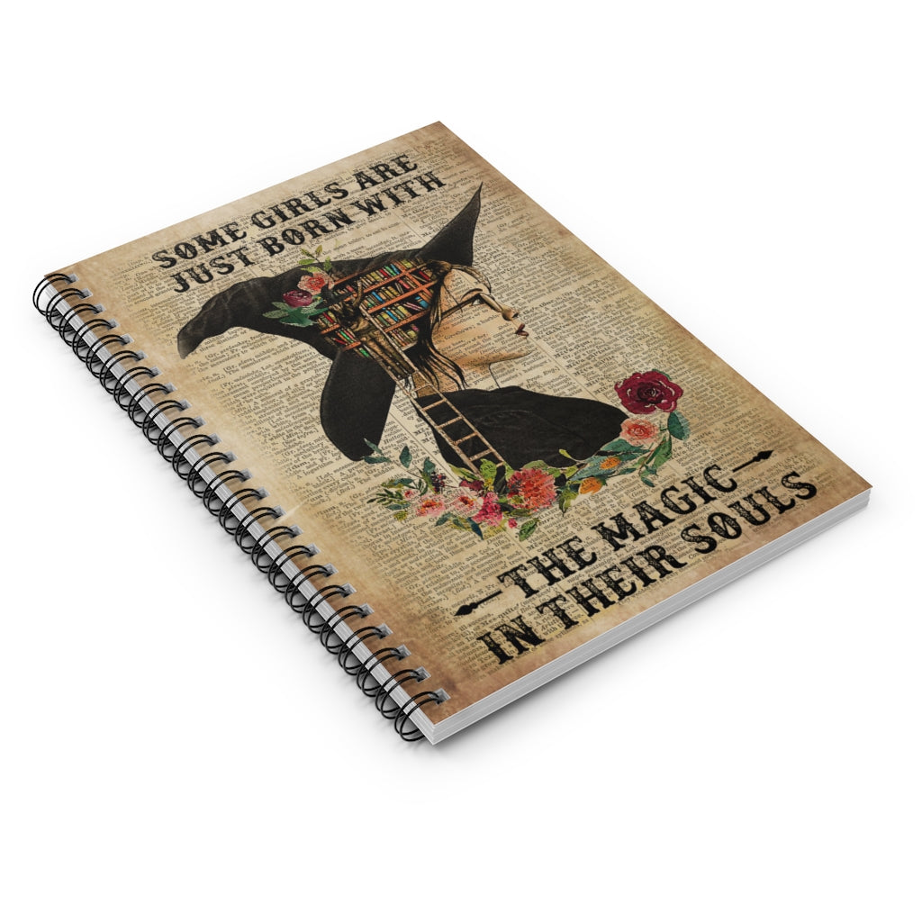 Spiral Notebook - Ruled Line Dictionary Reading Witch Magic Soul Positive Notebook Family Friend Gift Unisex School Smart Spiral Subject College Ruled Notebook Friendly Notebook