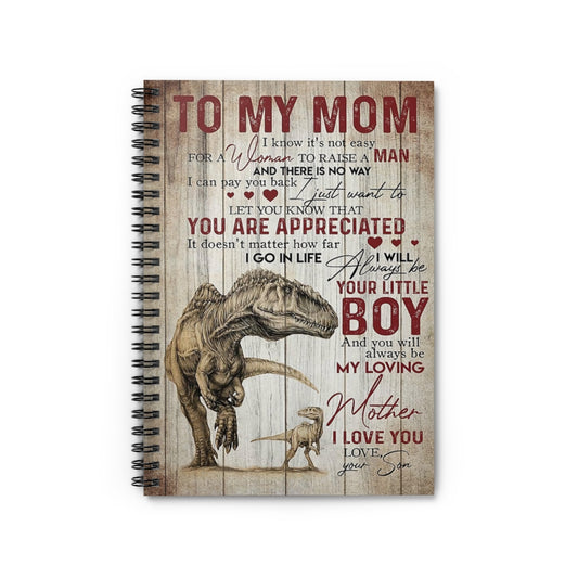 Spiral Notebook TO MY MOM FROM SON DINOSAURS-gigapixel