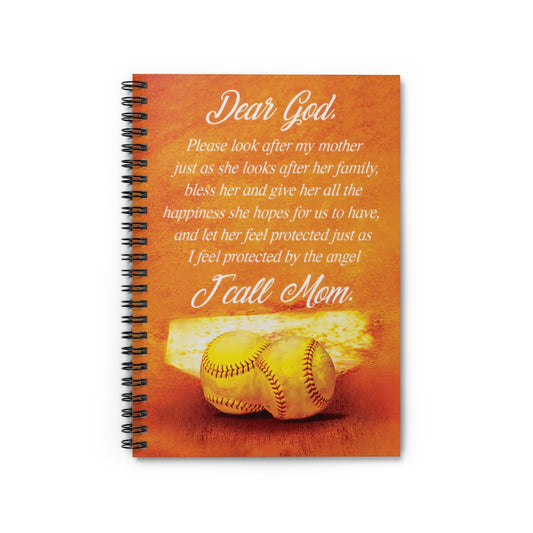 Spiral Notebook Dear God Please Look After My Mother I Call Mom Gifts for Daughter Gifts for Women, Men Gift Ideas Poster Subject Notebooks Baby Journal