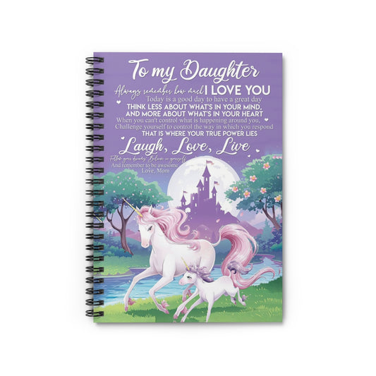 Spiral Notebook To My Daughter Always Remember How Much I love You Love Mom Meaningful Quote Inspirational Ideas Motivational gift Family