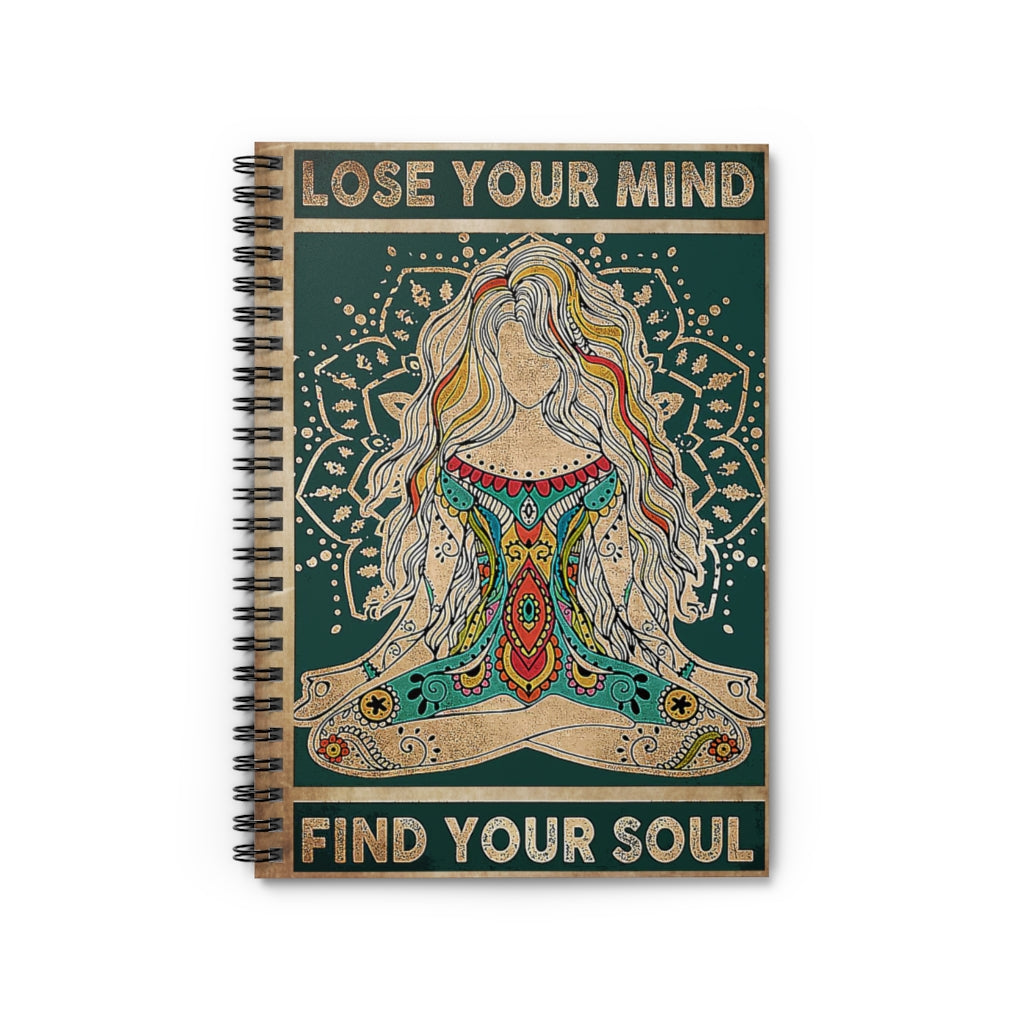 Spiral Notebook - Ruled Line Find Your Soul Yoga Personalized Gift Basics Wide Ruled Wire Bound Wide Rule