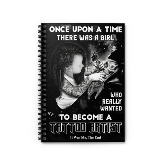 Spiral Notebook Tattoo Once Upon A Time A Girl Inspirational to My Family Friend Gift Unisex Awesome Happy Birthday Gift Subject Notebooks Baby Journal  Keepsake Spiral Notebook
