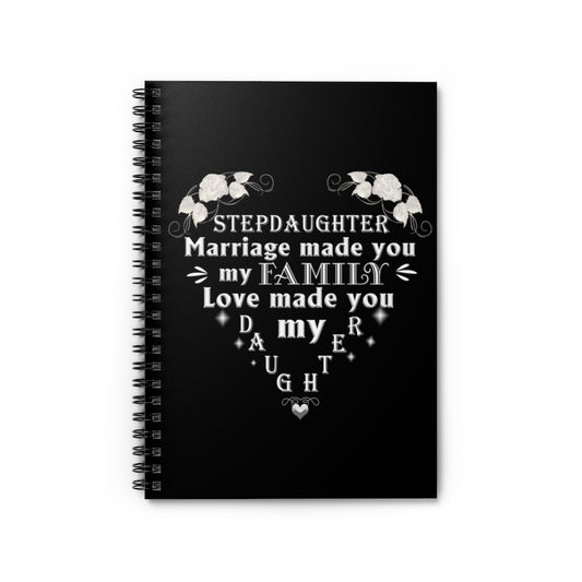 Spiral Notebook The Most Meaningful Gifts Personalized to My Stepdaughter Gifts from Step Mom Dad Love Daughter On Birthday, Christmas Ruled Line