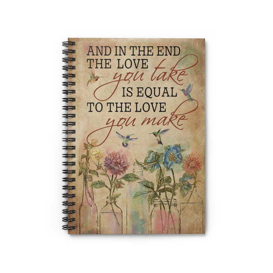 Spiral Notebook - Ruled Line And In The End Hummingbird Perfect for Office Home School Business Writing & Note Taking New Parents