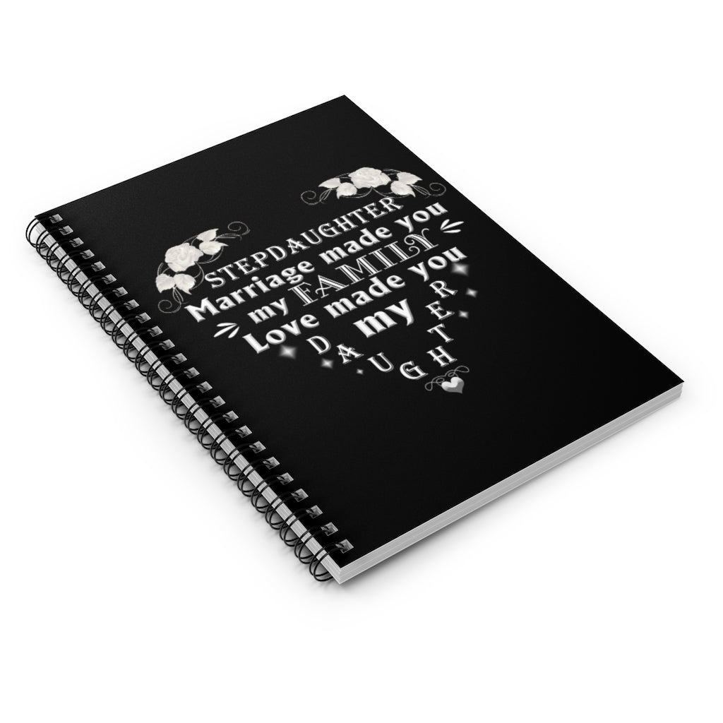 Spiral Notebook The Most Meaningful Gifts Personalized to My Stepdaughter Gifts from Step Mom Dad Love Daughter On Birthday, Christmas Ruled Line