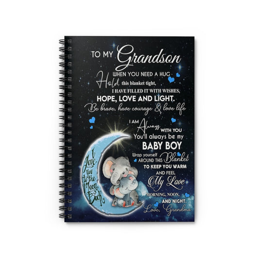 Spiral Notebook TO MY GRANDSON MY BABY BOY FROM GRANDMA-gigapixel
