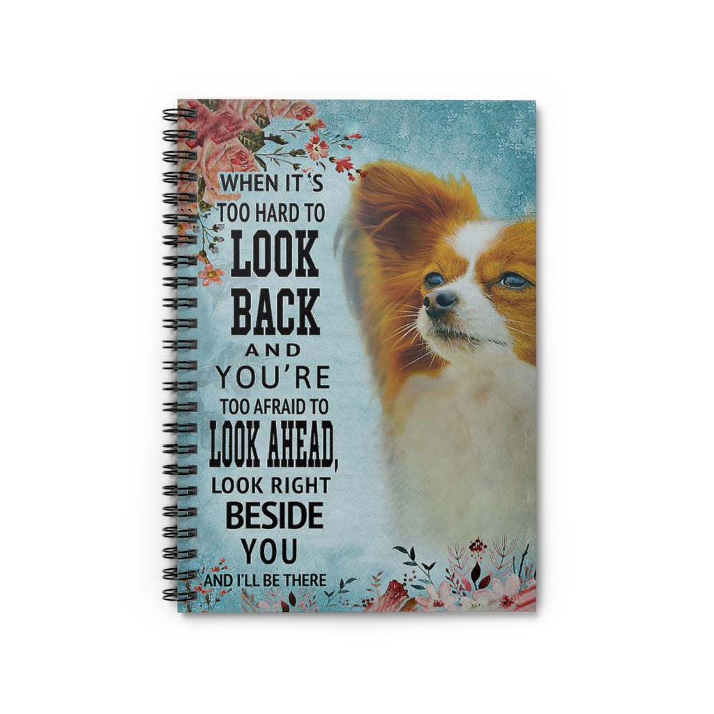 Vigifsana Composition Notebooks Papillon Look Right Beside You and I’Ll Be There Spiral Notebook for Office, Students, School Supplies Makes A Great Gift Job Journal