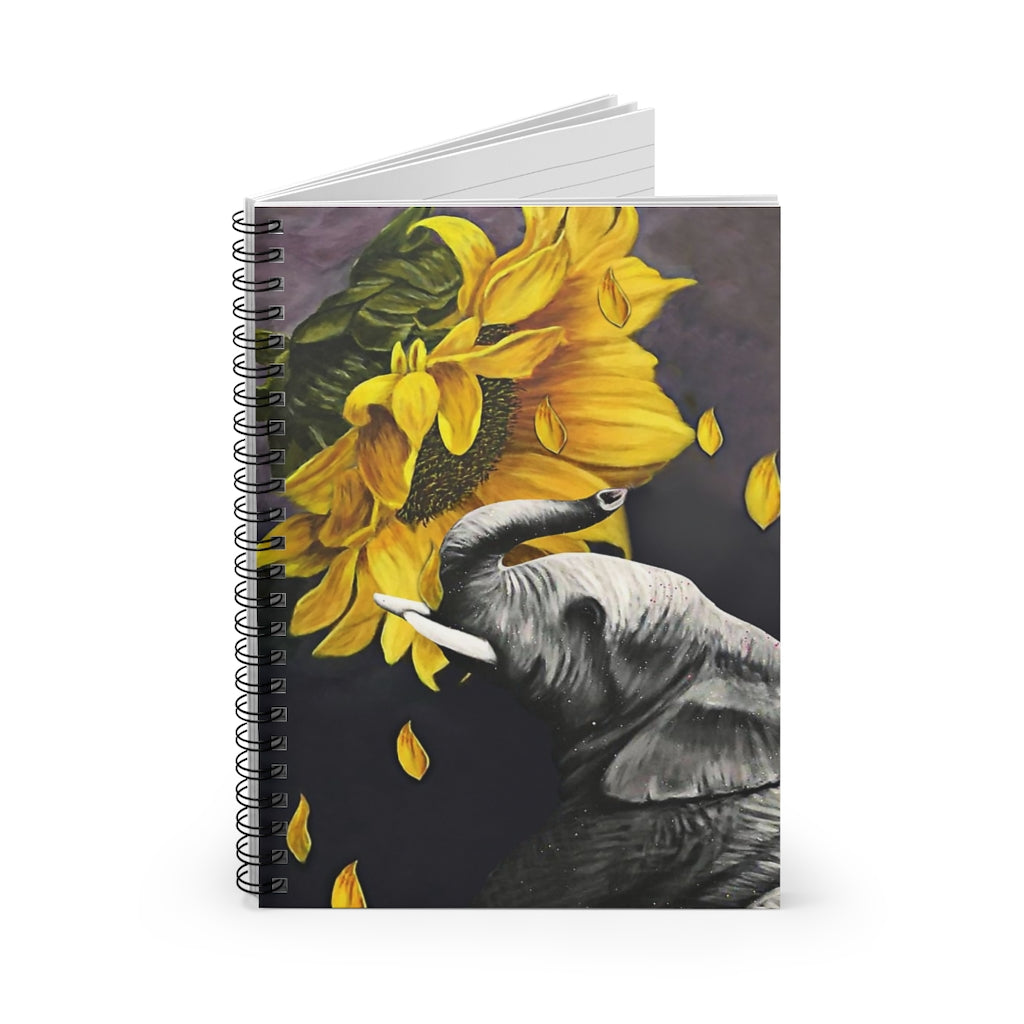 Vigifsana Stationery Gift Sunflower Elephant Wildlife Spiral Notebook Subject Notebooks, Friendly Notebook Makes A Great Gift Job Journal