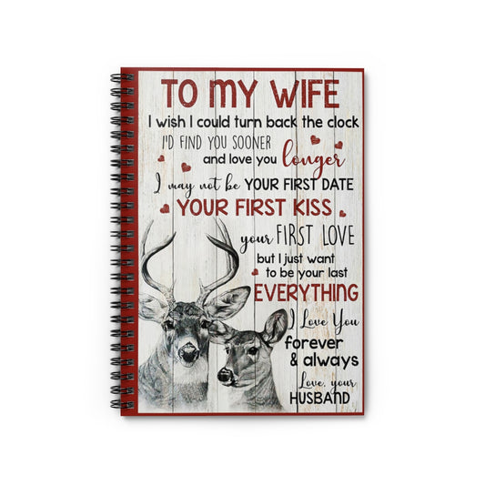 Spiral Notebook TO MY WIFE DEER VERSION- PRINT POSTER WALL ART HOME DECOR-gigapixel