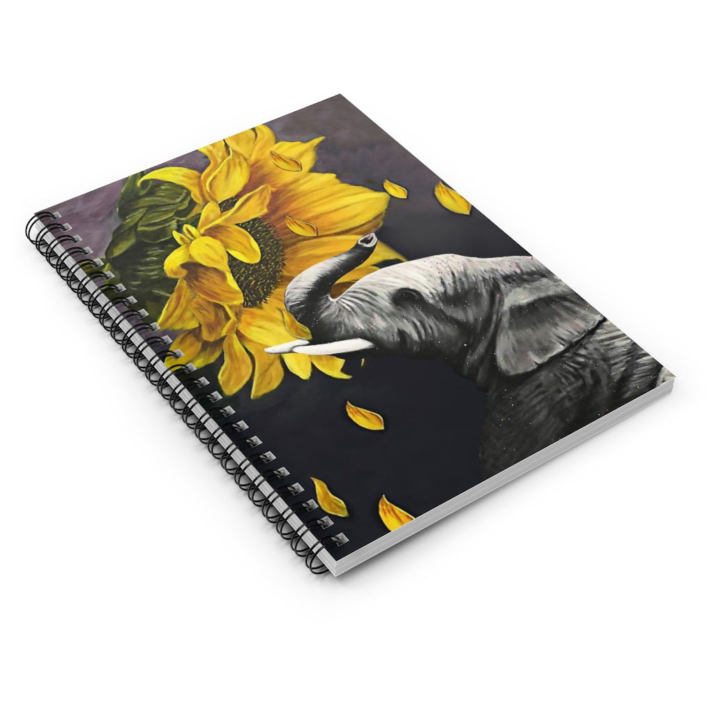 Vigifsana Stationery Gift Sunflower Elephant Wildlife Spiral Notebook Subject Notebooks, Friendly Notebook Makes A Great Gift Job Journal