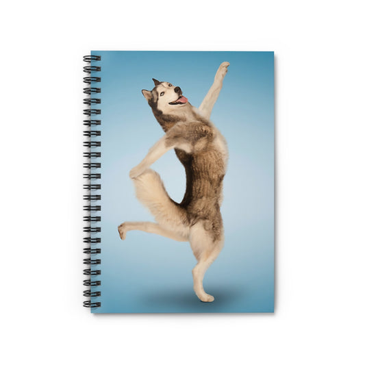 Spiral Notebook - Ruled Line Yoga Pose Husky Gift On Birthday Smart Notebook Inspirational to My Positive Notebook