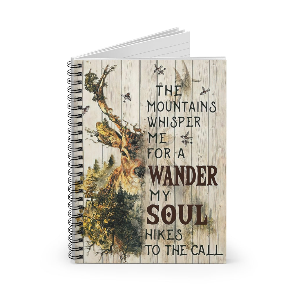 Vigifsana Paper Lined Journal The Mountains Whisper Me for A Wander My Soul Hikes to The Call Spiral Bound Notebook 6X8 for Writing - Gift - Business - Office - Party - School Supplies Job Journal