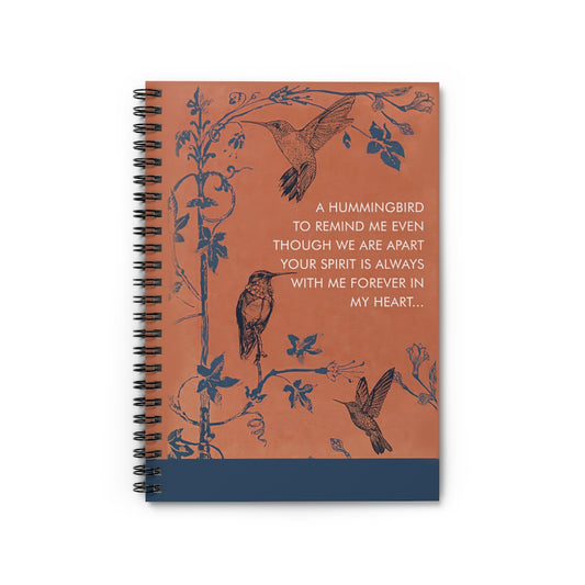 Spiral Notebook Vintage A Hummingbird To Remind Me Baby Journal  Keepsake Spiral Notebook Gift On Birthday Smart Notebook