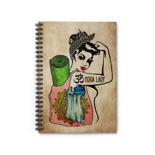 Spiral Notebook Unbreakable Yoga Lady Motivational gift Family Basics Wide Ruled Classic Ruled Notebook/Journal