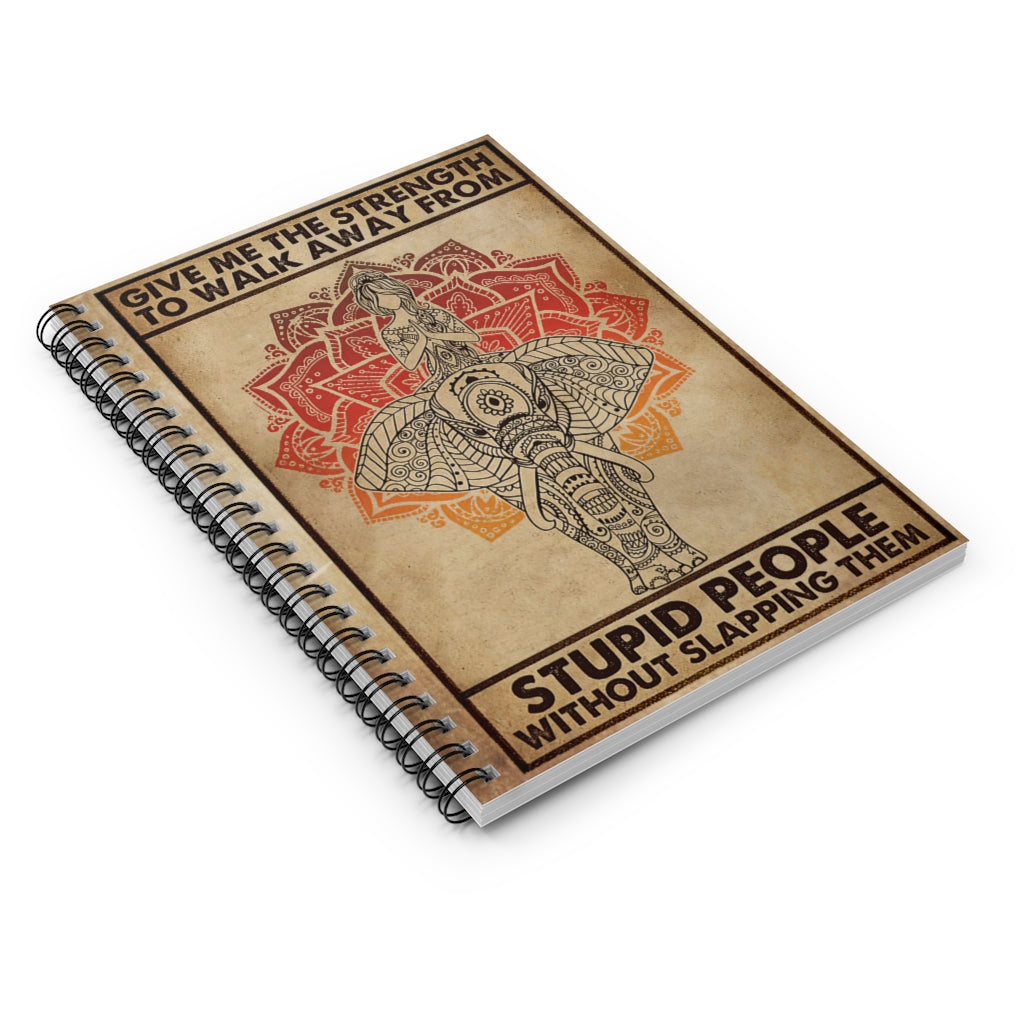 Spiral Notebook Give Me The Strength Yoga Spiral Bound Notebook 6x8 for Writing Mum Gift Perfect for Office Home School Business Writing & Note Taking New Parents