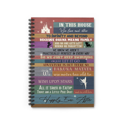 Spiral Notebook - Ruled Line Meaningful Gifts in This House We Love Each Other to Infinity and Beyond–Gift Family Unisex Awesome On Birthday