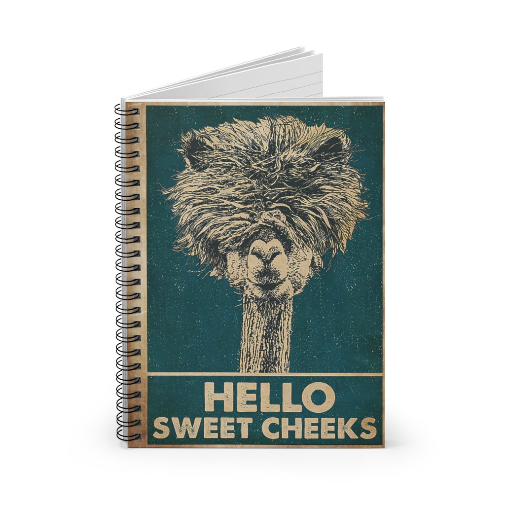 Spiral Notebook - Ruled Line Hello Sweet Cheek Alpaca Home School Supplies for College Students Subject Notebooks Baby Journal  Keepsake Spiral Notebook Gift On Birthday