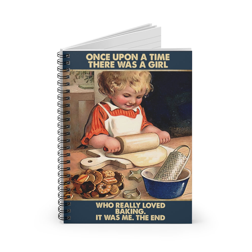 Vigifsana Wide Ruled Paper There was A Girl Who Really Loved Baking It was Me Spiral Notebook Perfect for Office Home School Business Writing & Note Taking Customized Gift Sets for Child