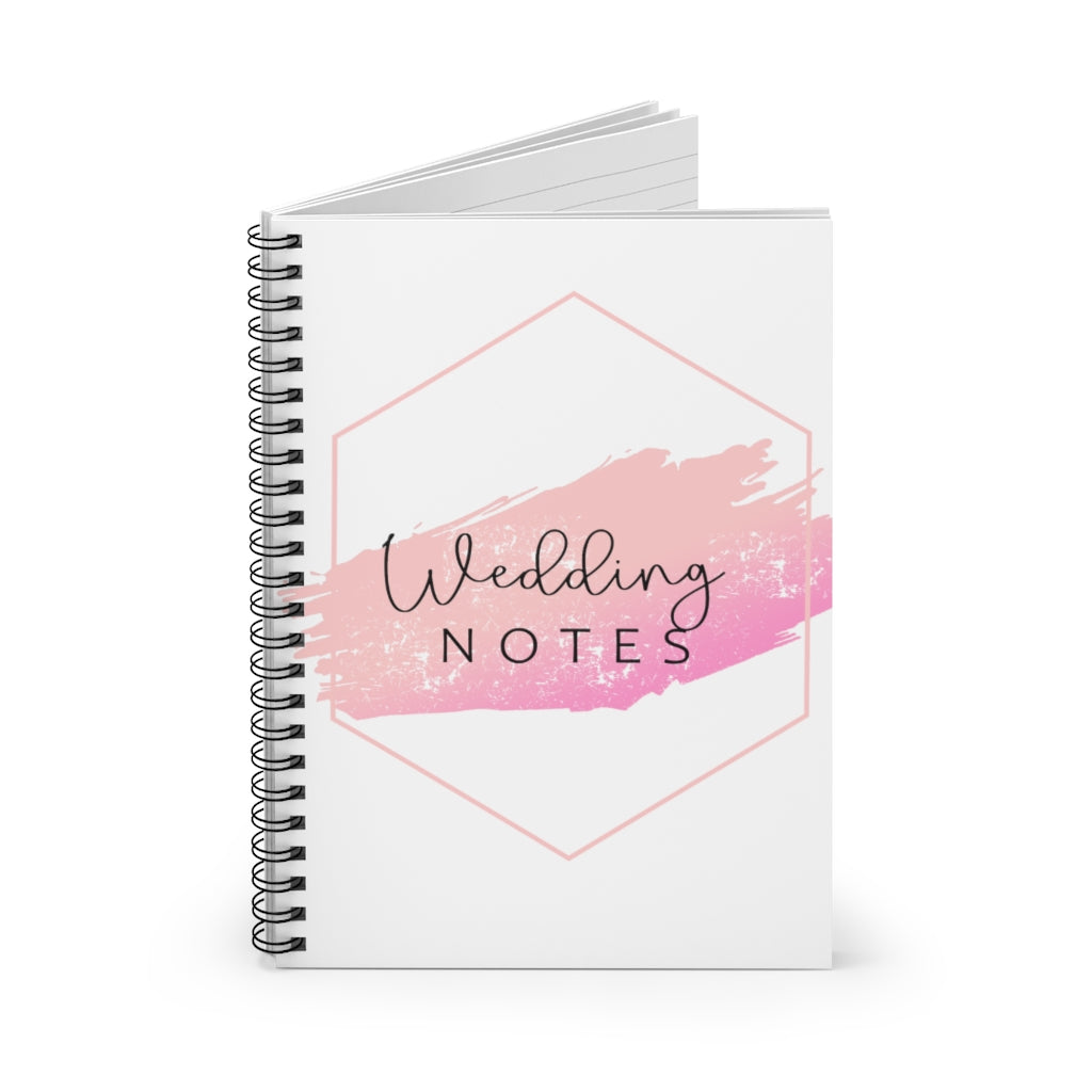 Vigifsana Inspirational Pink Geometric Wedding Notebook to Stay Organized and Plan for The Bride to Be 118 Pages Lined Notebook