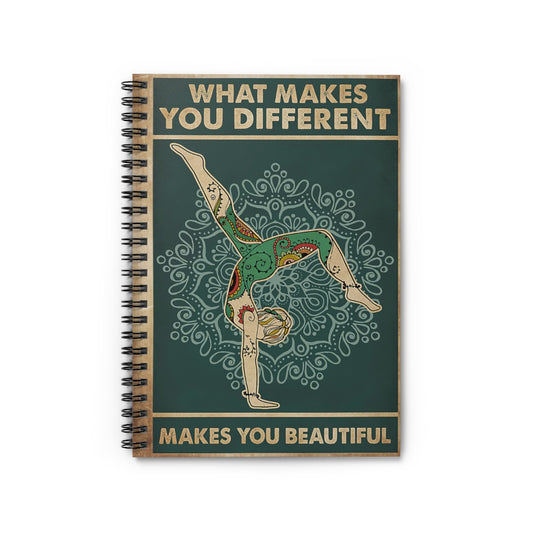 Spiral Notebook What Makes You Different Yoga Lover Personalized Gift Basics Wide Ruled Wire Bound Wide Rule