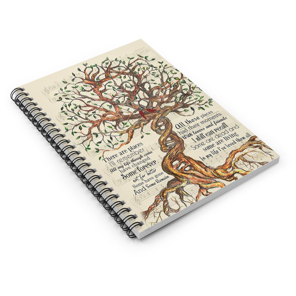Spiral Notebook In My Life – All my life though some have changed, Some forever, not for better Family Friend Gift Unisex Awesome Happy Birthday Gift Friendly Notebook