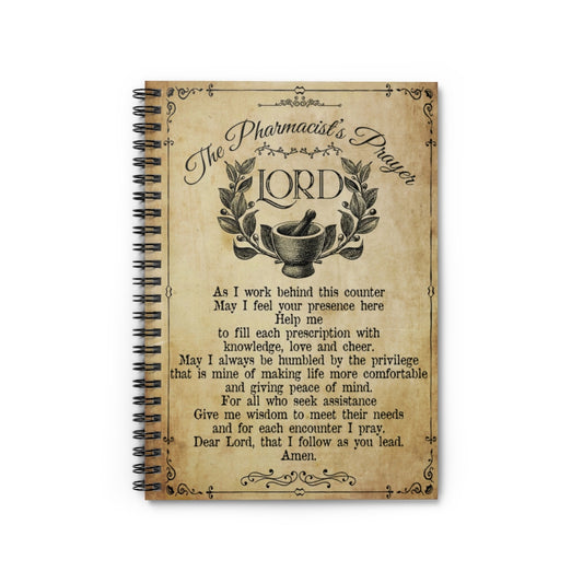 Spiral Notebook THE PHARMACIST'S PRAYER LORD - PRINT POSTER WALL ART HOME DECOR-gigapixel