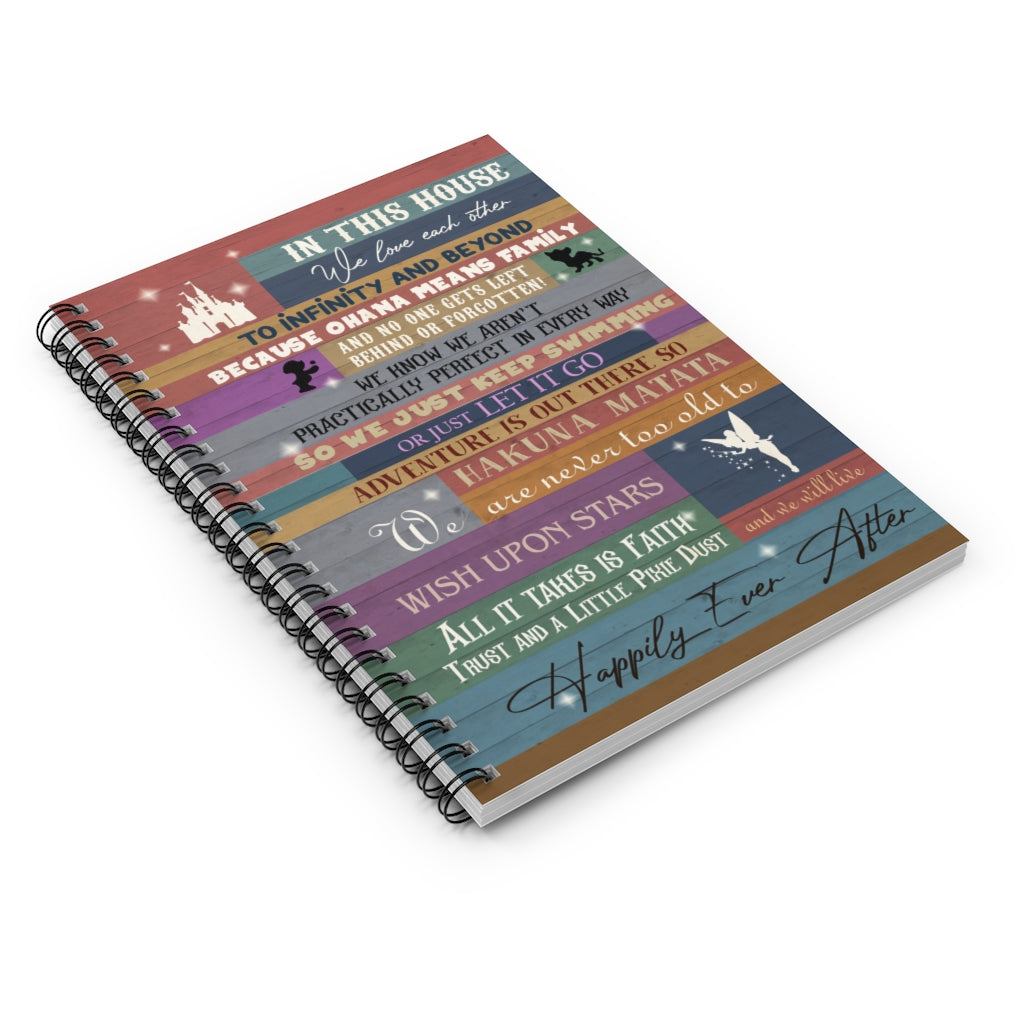 Spiral Notebook - Ruled Line Meaningful Gifts in This House We Love Each Other to Infinity and Beyond–Gift Family Unisex Awesome On Birthday