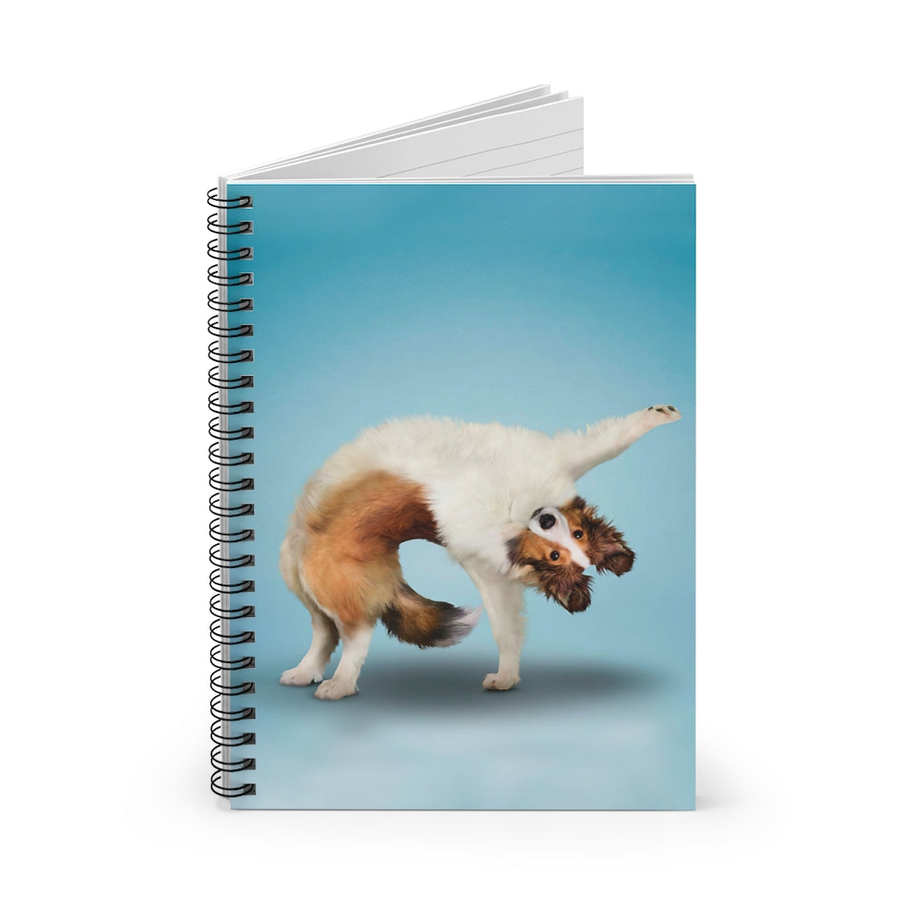 Spiral Notebook Yoga Pose Shetland Sheepdog For Office, Students, School Supplies Writing Notebook 118 Pages