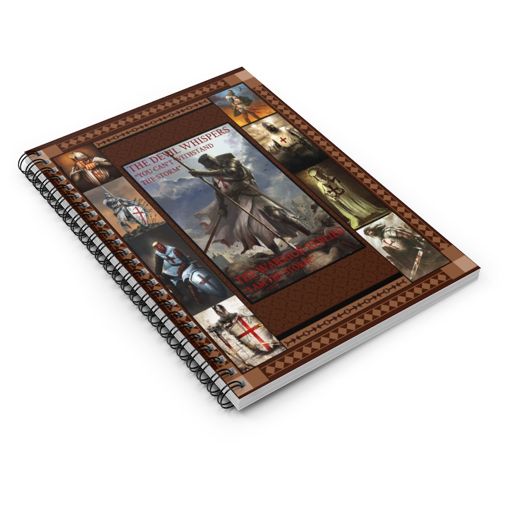 Spiral Notebook The Devil whispers you can't withstand the storm Ruled Line New Parents,  Gift Ideas,  Baby Journal,