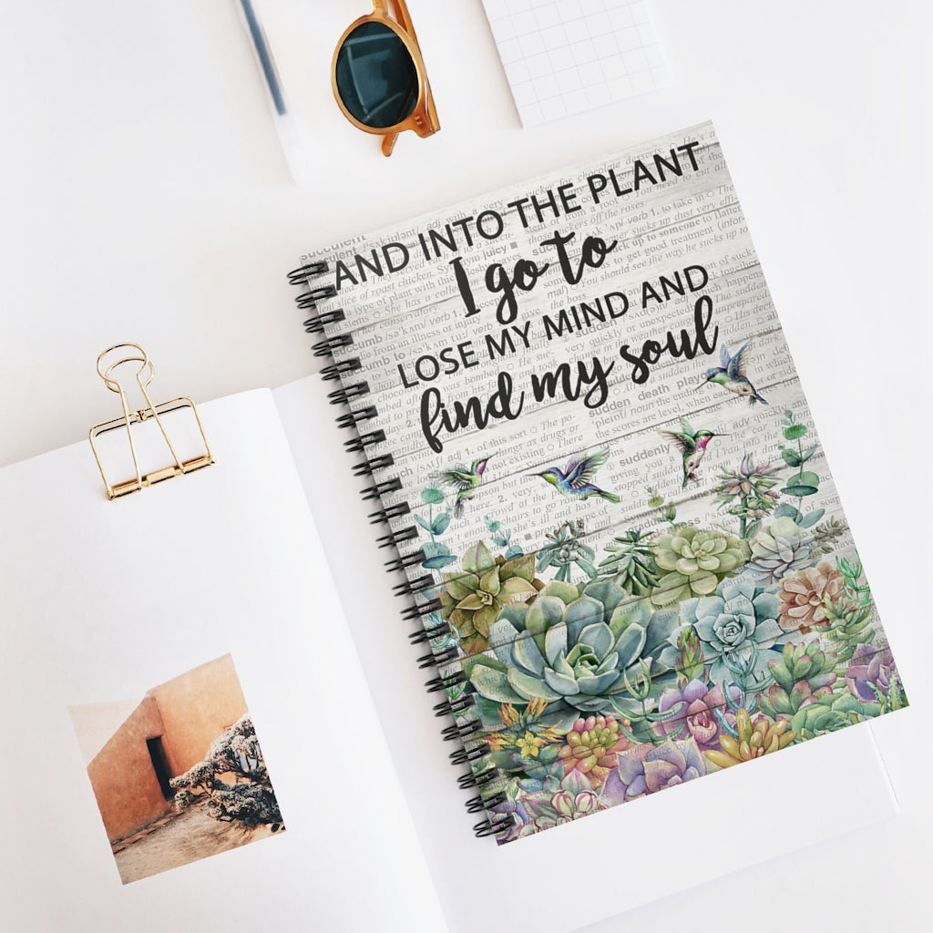 Spiral Notebook - Ruled Line Dictionary Find My Soul Hummingbird Succulent Friendly Notebook Awesome Happy Birthday Gift Basics Wide Ruled Wirebound Spiral Notebook
