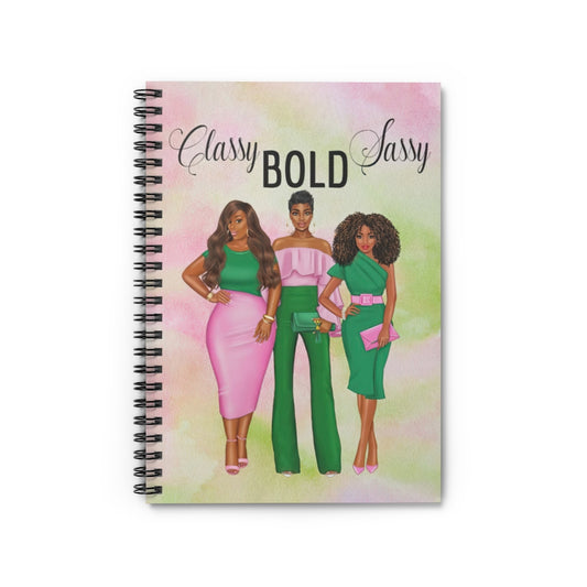 Vigifsana Awesome Happy Birthday Gift Pink and Green Notebook Aka Afrocentric Afro Woman Black Woman Sorority Cover Spiral Organization Book