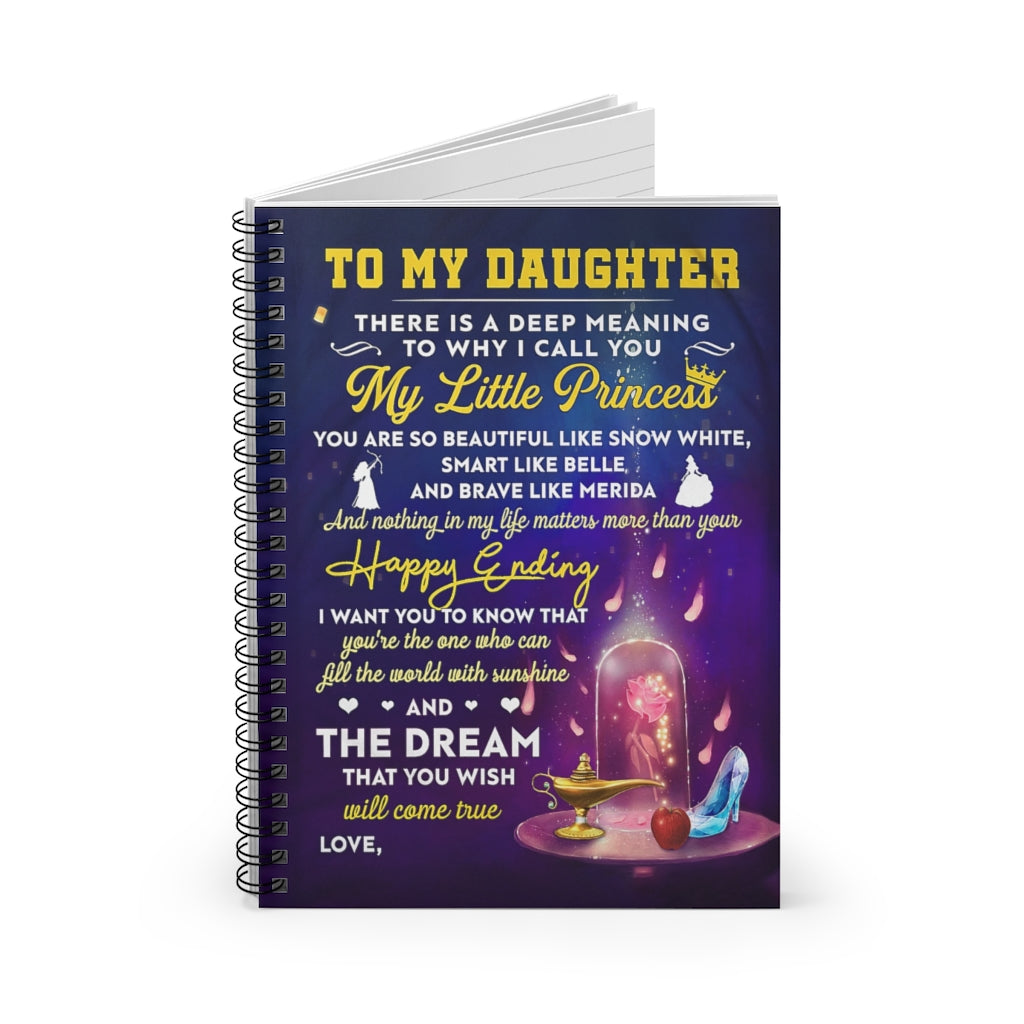 Spiral Notebook BLANKET TO MY DAUGHTER MY LITTLER PRINCESS I LOVE YOU-gigapixel