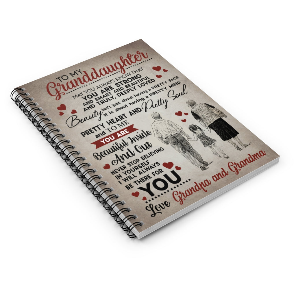 Spiral Notebook Granddaughter - My Love For You Is Forever Granddaughter Gifts Ruled Line Gift Ideas  Baby Journal  Keepsake Spiral Notebook