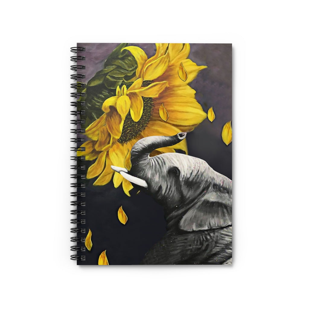 Vigifsana Stationery Gift Sunflower Elephant Wildlife Spiral Notebook Subject Notebooks, Friendly Notebook Makes A Great Gift Job Journal