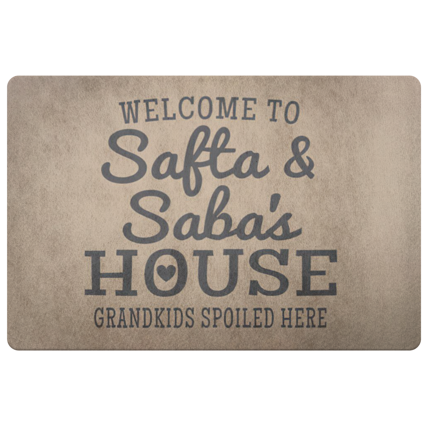 Welcome to SAFTA and Saba's House Doormat - Cute Grandparents Gift, Grandparents, SAFTA, SAFTA and Saba Gifts