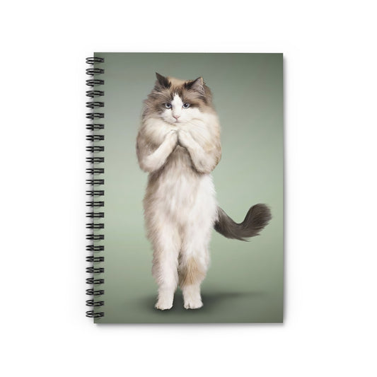Spiral Notebook - Ruled Line Yoga Pose Ragdoll Basics Wide Ruled Classic Ruled Notebook/Journal