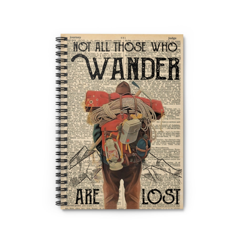 Classic Ruled Notebook Mountaineering Not All Those Who Wander Are Lost Spiral Notebook School Smart Spiral Subject College Ruled Notebook Mum Gift Stationery Gift Sets For Child Job Journal