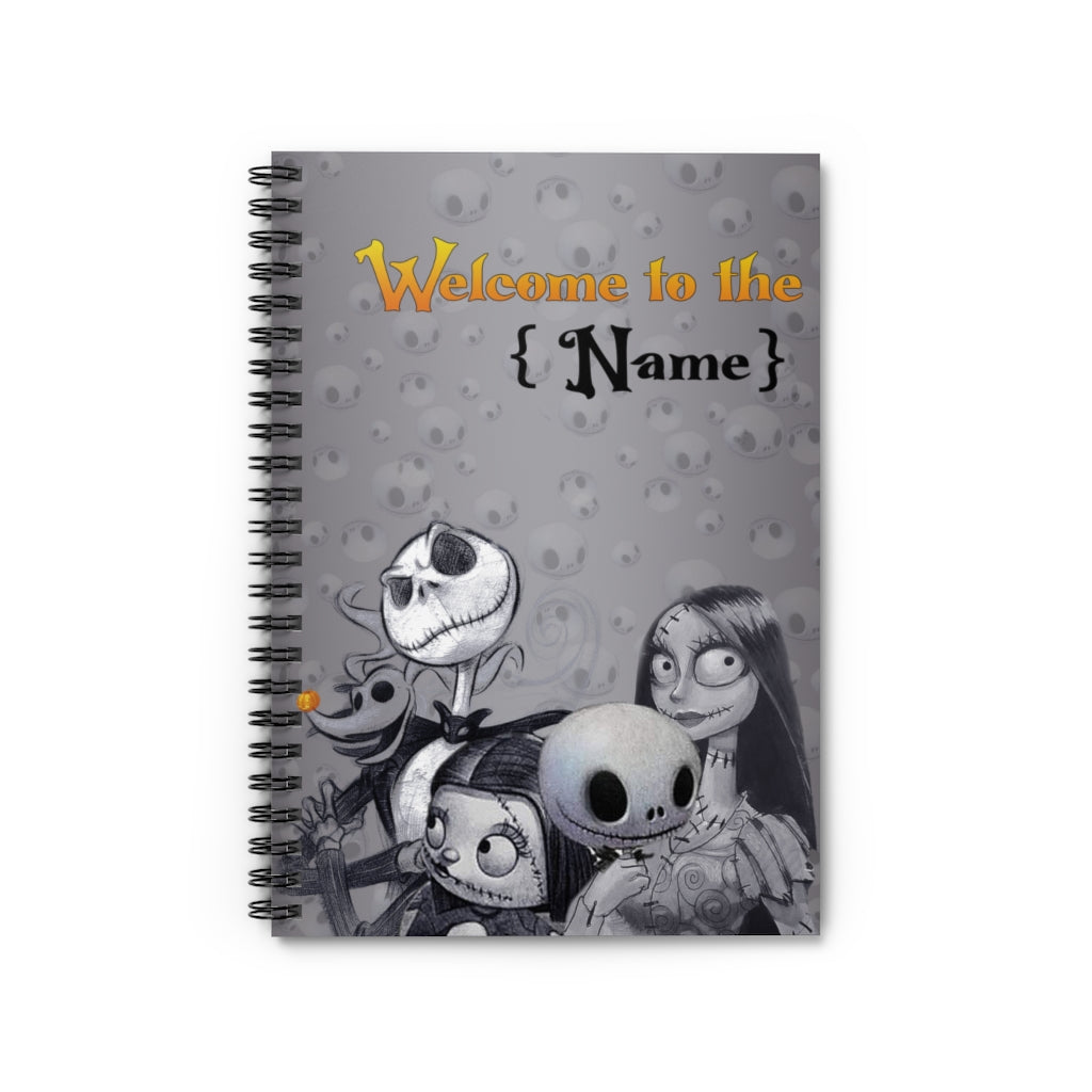 Spiral Notebook - Ruled Line Custom Personalized Jack and Sally Family Portrait Nightmare Before Christmas - Gifts Idea for Family, Friends