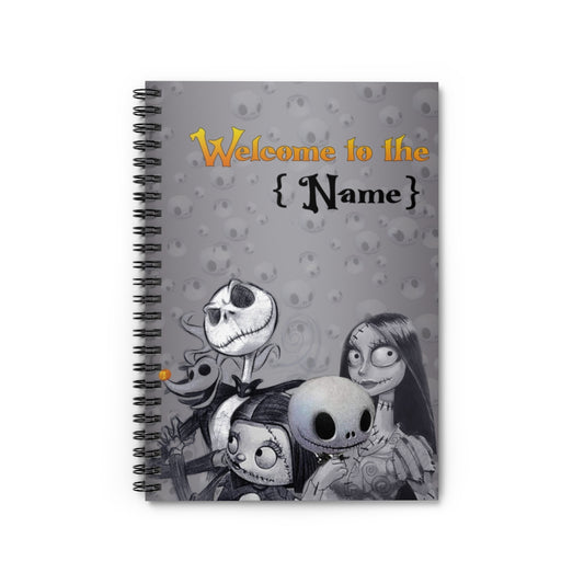 Spiral Notebook - Ruled Line Custom Personalized Jack and Sally Family Portrait Nightmare Before Christmas - Gifts Idea for Family, Friends