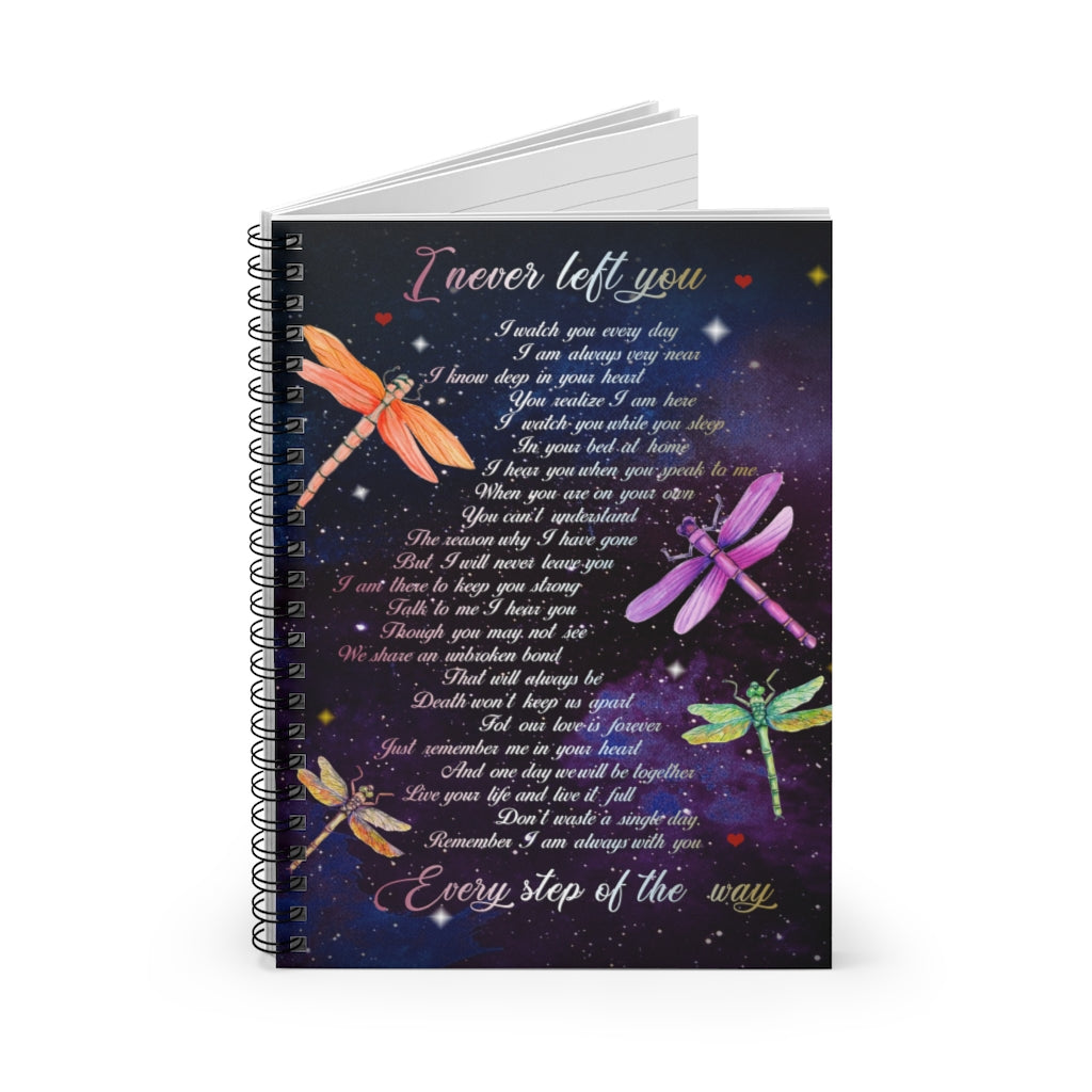 Spiral Notebook - Ruled Line Blanket - Dragonfly - I Never Left You Blanket Gifts Gift On Birthday Meaningful Quote  Inspirational Ideas