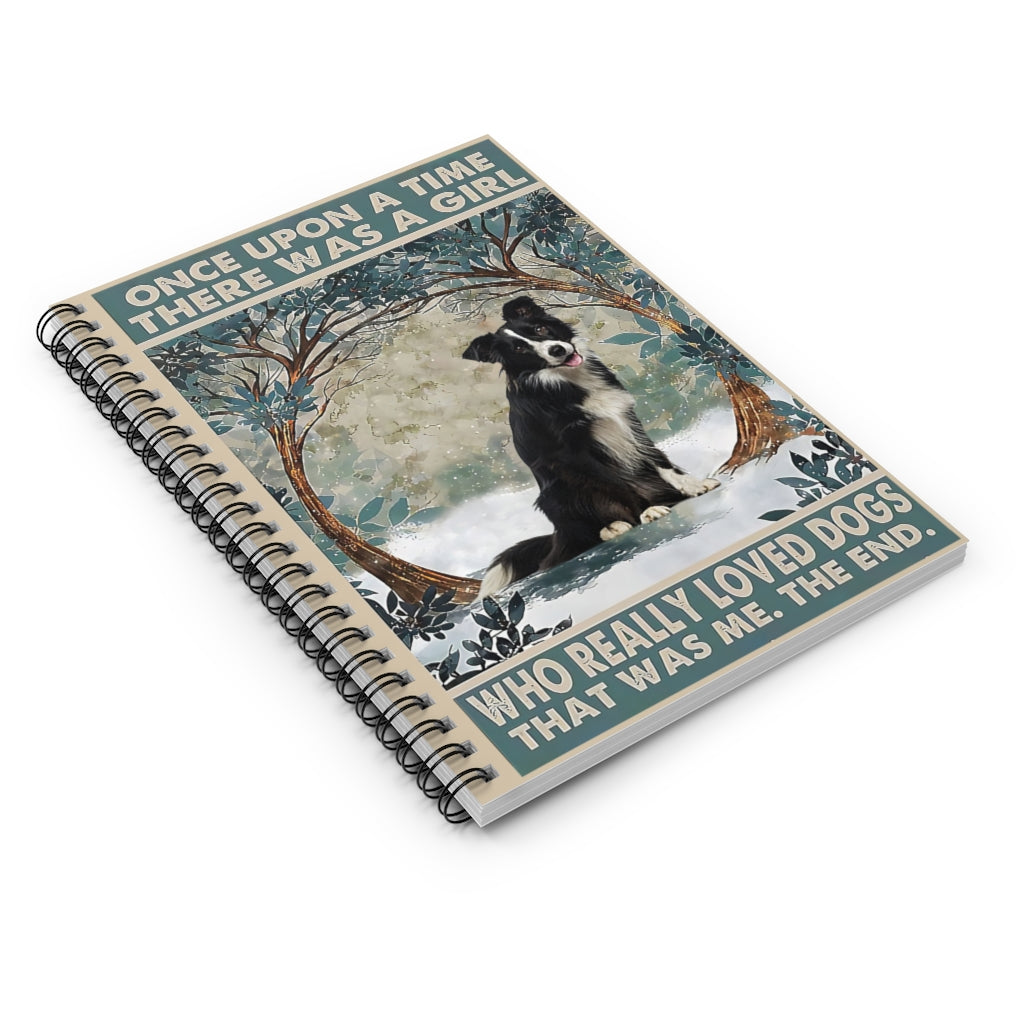 Vigifsana Notebook Journals There was A Girl Who Really Loves Border Collies Spiral Notebook Subject Notebooks, Friendly Notebook Office - Party - School Supplies Job Journal