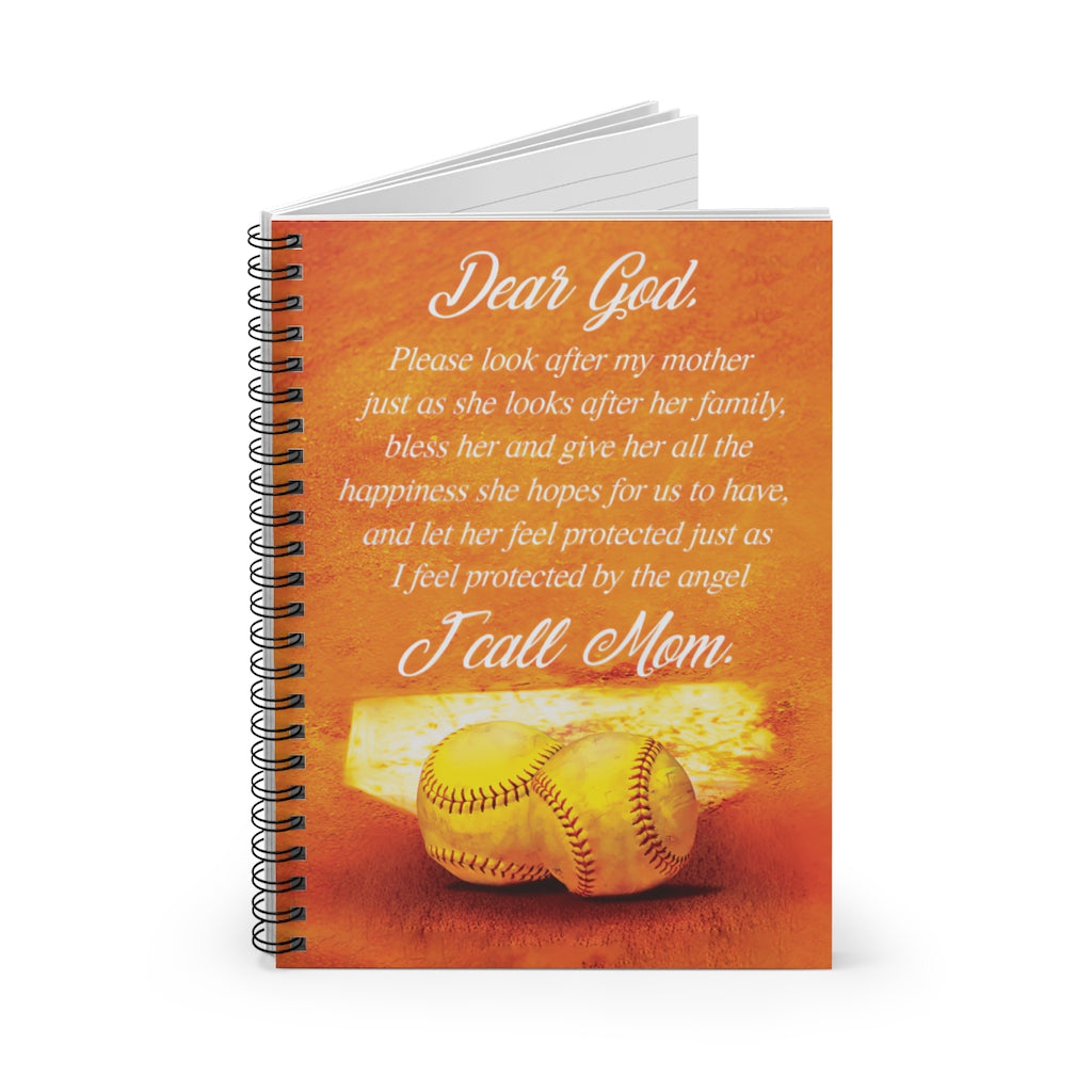 Spiral Notebook Dear God Please Look After My Mother I Call Mom Gifts for Daughter Gifts for Women, Men Gift Ideas Poster Subject Notebooks Baby Journal