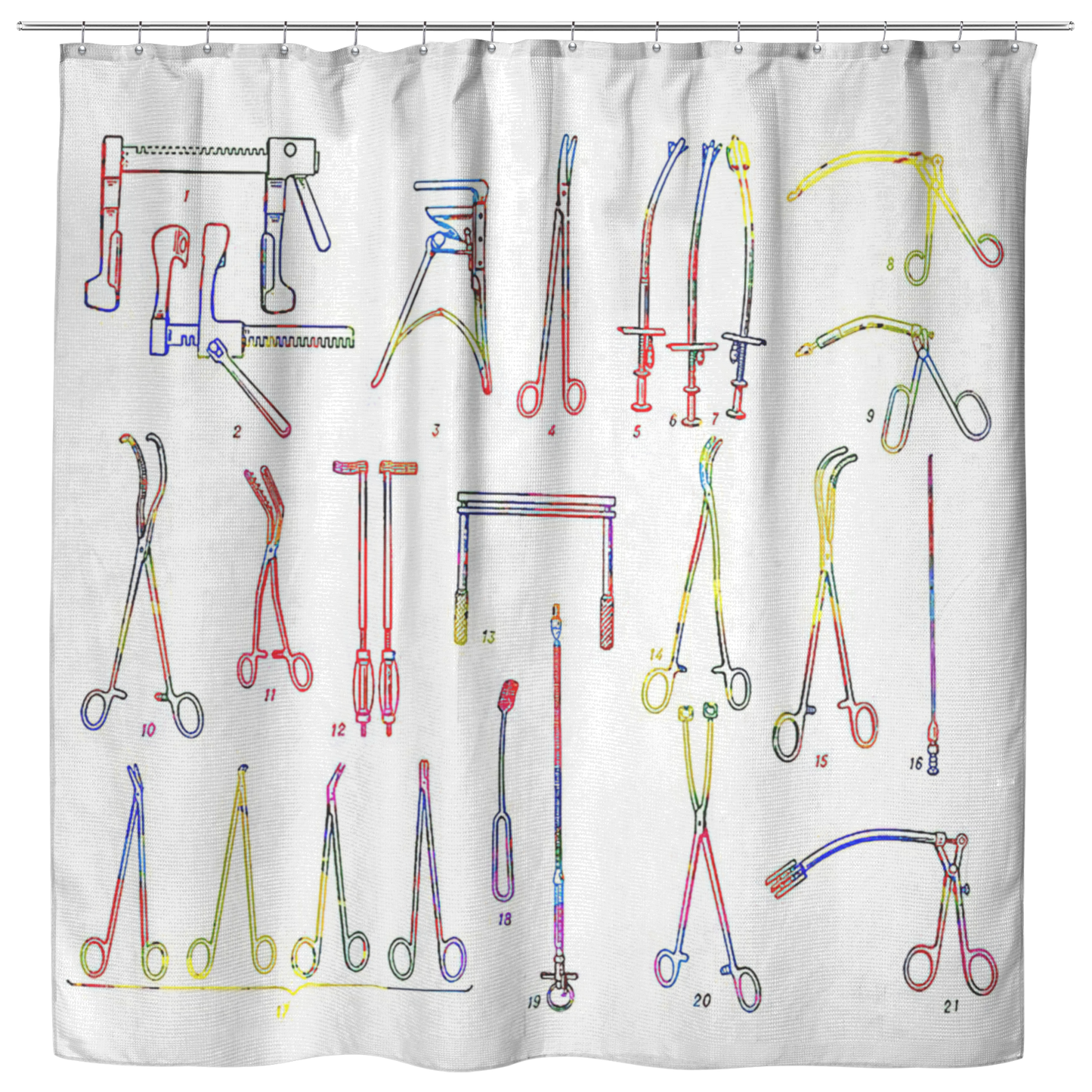 Vigifsana Shower Curtains for Bathroom Heart Surgery Tools Surgical Technologist Community Home Decor - Bathroom Sets - Waterproof Size