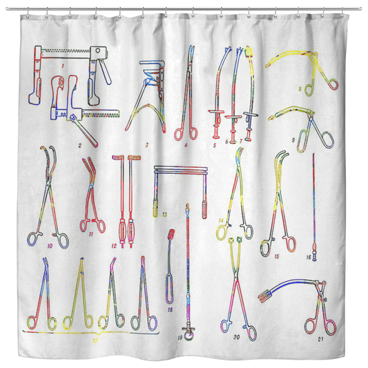 Vigifsana Shower Curtains for Bathroom Heart Surgery Tools Surgical Technologist Community Home Decor - Bathroom Sets - Waterproof Size