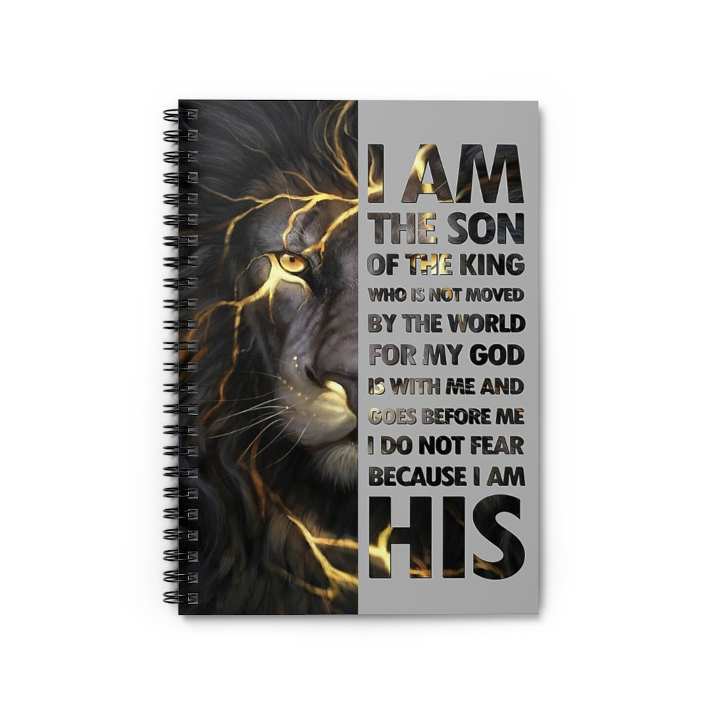 Spiral Notebook I AM THE SON OF THE KING-gigapixel
