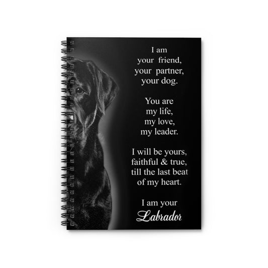 Spiral Notebook Customized to My Son Dog Labrador I Am Your Friend from Dad, Birthday Gift for Man Personalized Gift, Stationery Gift, Personalized Notebook