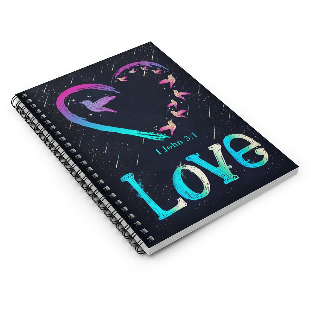 Spiral Notebook - Ruled Line Love John 3 1 Hummingbird 118 Sheets Gift Ideas  Home School Supplies for College Students Subject Notebooks Baby Journal  Keepsake Spiral Notebook