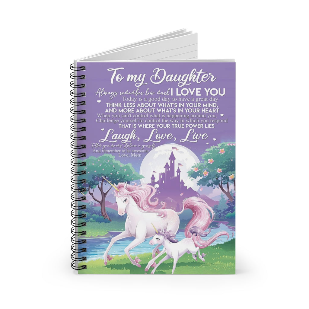 Spiral Notebook To My Daughter Always Remember How Much I love You Love Mom Meaningful Quote Inspirational Ideas Motivational gift Family